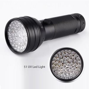 51 LED UVトーチ 395nm 紫外線懐中電灯 ブラックライト検出器 - Product Image 6
