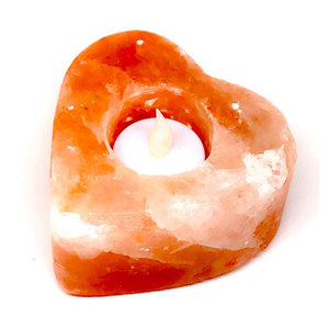 Portavelas de Cristal con Forma de Corazón de Sal Iónica del Himalaya - Material Orgánico Hecho a Mano con Impresión Digital para Decoración del Hogar y Bodas - Product Image 4