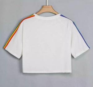 2025 verano personalizado algodón crop top camiseta mujer tamaño suelto color sólido camiseta Mujer Colección de Bangladesh - Product Image 3