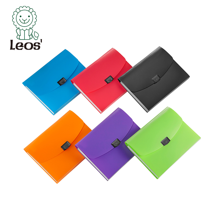 Colorful OEM School and Office Supplies Wholesale A4 PP Plastic File 13 Pocket Expanding File Folder