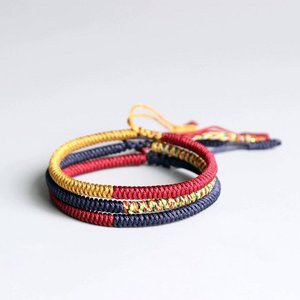 Multi Color Tibetan Buddhist Handmade Lucky <b>Rope</b> Knots <b>Bracelet</b> Handmade Happiness - Product Image 1