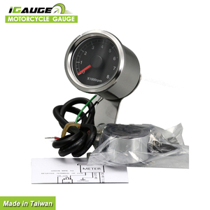 Tachymètre électrique de 48mm, visage noir et blanc, LED, pour moteur - Product Image 3