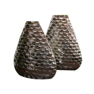 Jarrones metálicos martillados y modernos para decoración del hogar y la Oficina, juego de jarrones de cristal y vidrio, forma personalizada de lujo para el hogar - Product Image 1