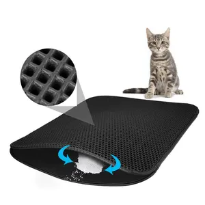 Fácil limpieza proteger piso gato Cama grande Trapper Mat Eva doble capa impermeable para mascotas gato Mat