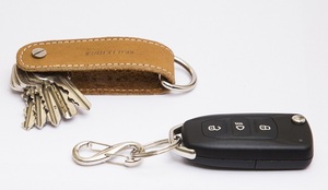 Porte-clés en cuir Vegan Vintage à lanière, chaîne amovible, Logo en cuir véritable, sac cadeau en métal, personnalisé, boîte, temps - Product Image 3