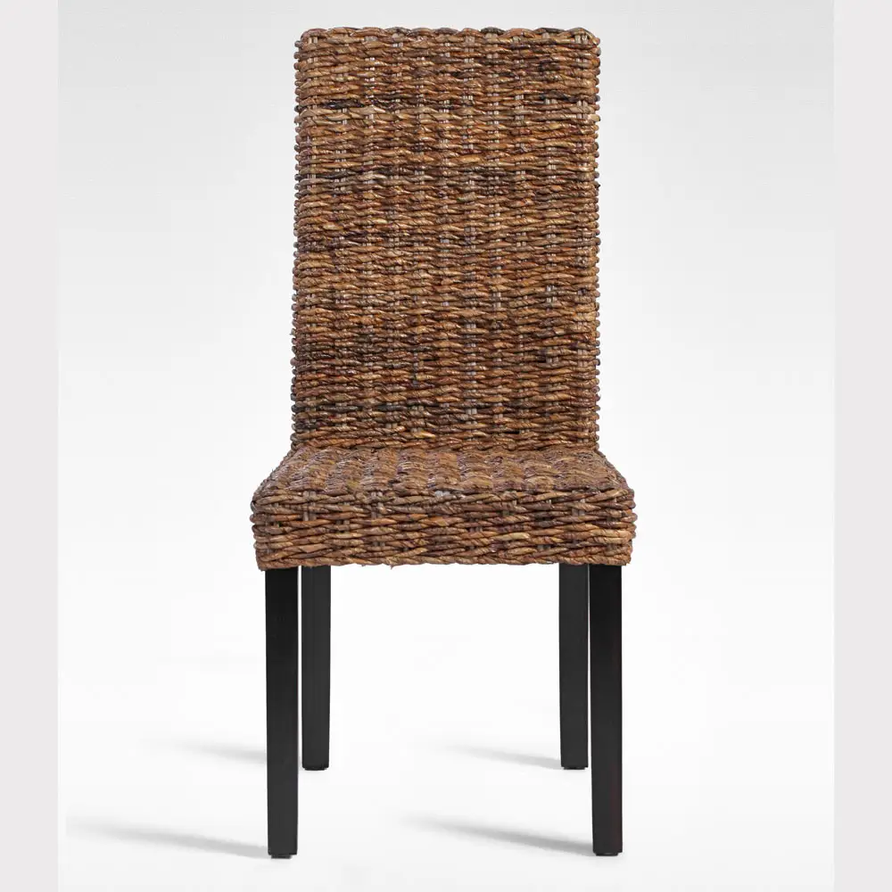 マホガニー木製フレーム付き籐ダイニングチェアAbaca Weaving from Rattan Chair Indonesia