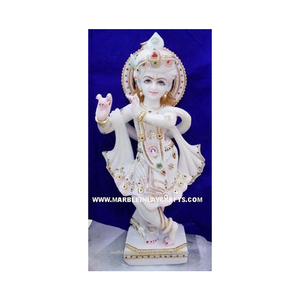 White Marble Idol Krishna Statue - Product Image 1