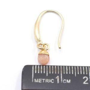 Pendientes de plata de ley con forma ovalada, pendientes galvanizados dorados de 24 a 25 MM con piedra lunar de melocotón - Product Image 4