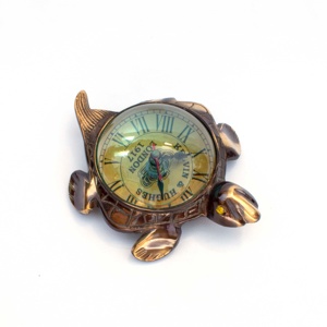 Đồng thau thủy tinh hải lý thời gian thủ môn tương tự rùa rùa bàn bàn bóng đồng hồ vastu Phong Thủy Cổ thủ công làm bằng kim loại - Product Image 5