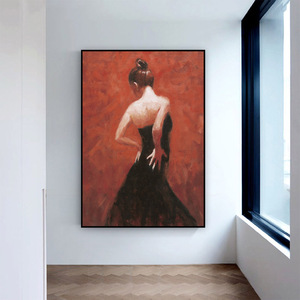 Opere d'arte dipinte a mano 3d canvas paint dancing girls photo for office home living room decoration - Product Image 6