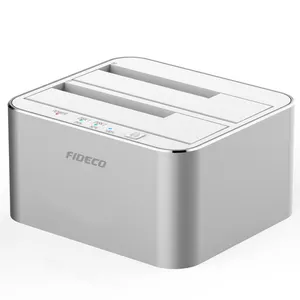 FIDECO dual sata usb3.0 hdd docking station 2.5 3.5 hard drive duplicator dock