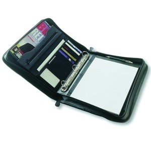 Top Grade Leather Ring Binder With Zip Closure / A4 Size Business Leather Ring Binder With <b>Document</b> <b>Holder</b> - Product Image 1