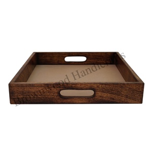 ถาดไม้สี่เหลี่ยมไม้ MDF ที่ทำด้วยมือพร้อมที่จับดีไซน์ใหม่ล่าสุดยอดนิยมสำหรับผู้ขายออนไลน์ในราคาที่เหมาะสม - Product Image 2