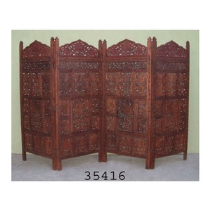 Magnifiques étagères pliantes en bois avec 4 panneaux amovibles, séparateur de pièces - Product Image 1