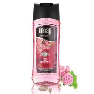 IMAJ — shampooing au base de plantes pour cheveux abîmés, 2 en 1, 600 ML, formule à base de plantes, avec extrait de queue de cheval Rosa pour cheveux secs et mouillés