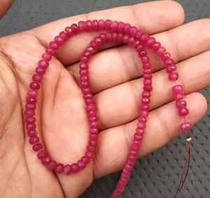 Pierres précieuses de rubis teintées, perles rondelles à facettes, fabricant en gros, fabrication de bijoux faits à la main de haute qualité - Product Image 4