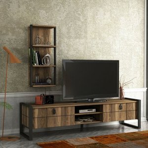 Mueble para TV de Diseño Industrial Vintage en Madera y Metal - Product Image 4