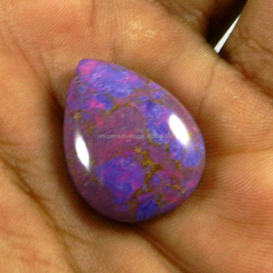 Turquesa Mojave Púrpura Natural de 19*25mm, Corte Pera, Cabujón, 2.85 Gramos, Piedra Preciosa IG2128 - Product Image 3