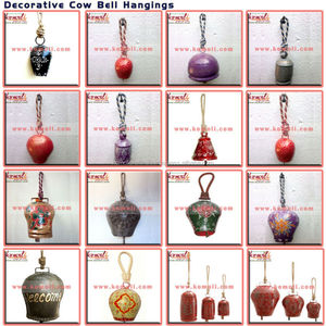 กระดิ่งวัวอินเดียทำด้วยมือกระดิ่งโลหะทำมือสำหรับตกแต่งบ้านสวนและกลางแจ้งกระดิ่งวัวปรับแต่งได้ - Product Image 6
