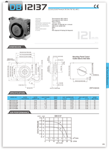 Ventilateur centrifuge DC, ventilateur de refroidissement, pale en plastique, moteur à roulement, ventilateur industriel noir pour la ventilation des équipements - Product Image 5