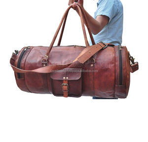 LOWELL CRAFT Vintage Genuine <b>Leather</b> Small Handbag/Toiletry <b>Bag</b> with Zipper Closure Lightweight & Multi-Functional for Travel - Product Image 2