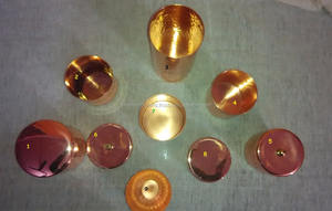 Conteneurs à bougies en cuivre et pots à bougies en soja, bougies parfumées, conteneurs en provenance d'Inde - Product Image 2