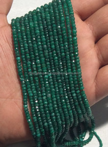 Cuentas Redondas de Esmeralda Microfacetadas de 3-4 mm, Certificadas por Terceros para la Fabricación de Joyas - Product Image 2
