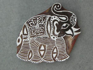 <b>Elephant</b> Shape Vintage Wooden Printing Blocks for Craft [WB-3057] - Product Image 4