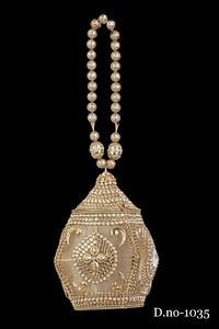 Vivid 1033 Handmade Ladies <b>Metal</b> Clutch Chain Strap Flap Closure High Quality Gold Silver <b>Beaded</b> Evening Party Bridal Wedding - Product Image 5