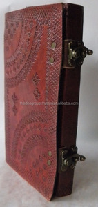 ทำด้วยมือขนาด B5วินเทจปกแข็งเกรดพรีเมี่ยมหนังนูนครึ่งรอบพร้อมฝาล็อคสองชั้นช่วยเติมโปรโมชั่นที่ยอดเยี่ยม - Product Image 4