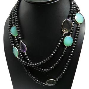 Collares de plata de ley 925 con piedras múltiples, joyería de plata 925 - Product Image 1