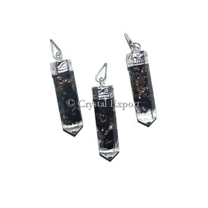 Black Tourmaline Orgone Pencil Pendants : Buy Online Orgone Pendants - Product Image 1