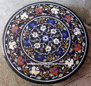 Handicraft Pietra Dura <b>Black</b> Coffee Tables Top - Product Image 1