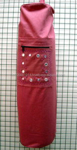 Indian Manufacturer & Supplier Wholesale Rate Pure Durable Cotton Fabric Eyelet Yoga Mat Bag with Customized Logo 80cm Length - Product Image 6