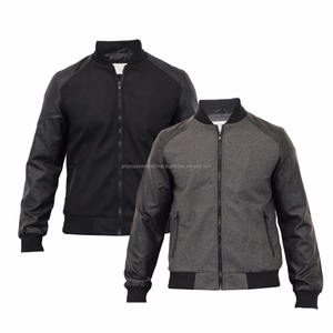 SHEMAX-Chaqueta de béisbol de lana para hombre, color negro y gris, DETROIT - Product Image 1
