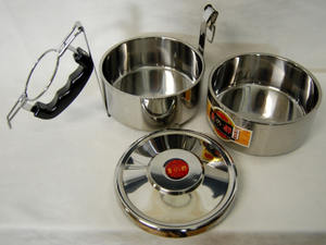 Single Tier <b>Tiffin</b>/ Steel Storage <b>Box</b>/ Steel Round <b>Lunch</b> <b>Box</b> with Lock - Product Image 3