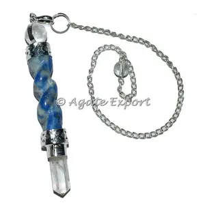 Lapis Lazuli Spiral 3pcs Pendulums : online available Gemstone Pendulum