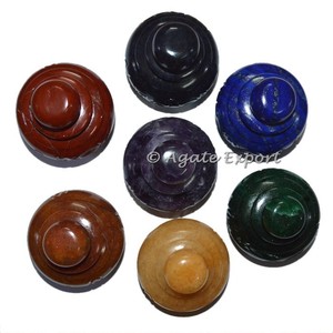 Mix Gemstone Handmade Carved Bottle : Stones Decorative - Product Image 3