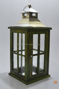 Lanterne porte-pilier en bois pour la décoration de la maison autres types de bougeoirs lanternes bocaux à bougies - Product Image 3