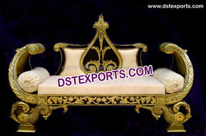 Dernières bagues De Mariage Or Siège D'amour De Mariage En Laiton Métal Trône De Mariage De Nouvelle Conception De Meubles En Métal Fabricant - Product Image 2