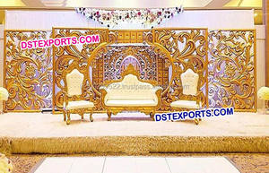 Diseño Moderno de Paneles Autoportantes con Diseño de Paisley para Decoración de Bodas, Accesorios de Paisley para Bodas, Paneles de Flores para Escenario de Bodas, Australia - Product Image 4