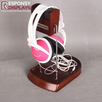 Support d'affichage en acrylique pour casque supra-auriculaire, présentoir de luxe transparent, étagère combinée pour magasin de détail