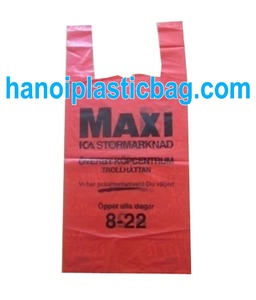 ถุงบรรจุภัณฑ์แบบเสื้อยืด HDPE ย่อยสลายได้ มีหูหิ้วและฐานข้าง สำหรับใส่อาหาร พร้อมโลโก้ตามสั่ง - Product Image 2