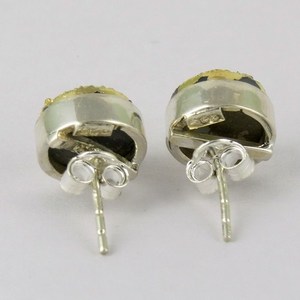 Boucles d'oreilles unisexes chrétiennes bohèmes en argent sterling 925 avec squelette attrayant en titane et druse, bijoux de créateur - Product Image 5