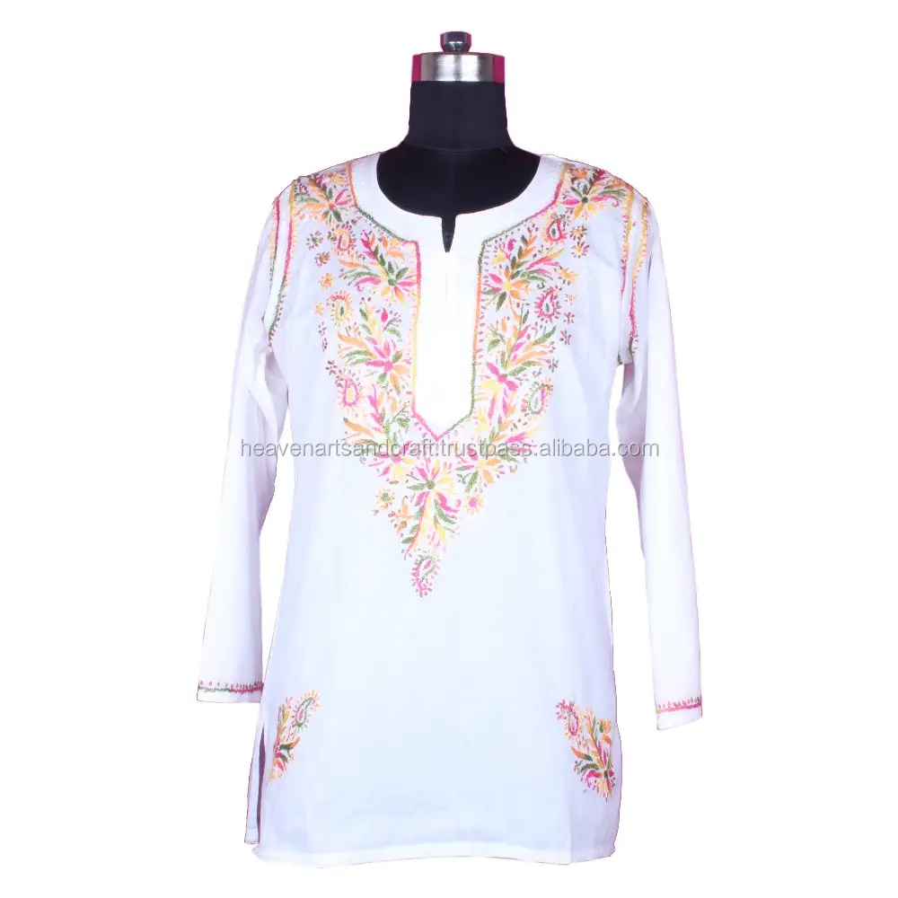 Dr155 מסוגנן עוף kurta/טוניקה גודל ים, m, l, xl, xl, כותנה xxxxl חולצת נשים טוניקה לובשות רקמה מזדמנים