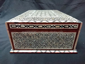 Boîte à bijoux en mosaïque égyptien, modèle RARE pour mère de la perle, bibelot grille rectangulaire - Product Image 5