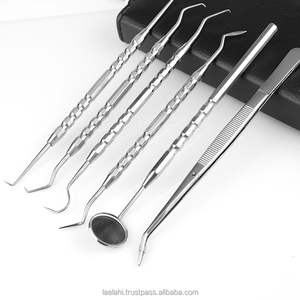 Kit d'hygiène dentaire professionnel haut de gamme, 6 pièces, instruments en acier inoxydable pour le nettoyage et le remplissage dentaire, pour dentistes - Product Image 5