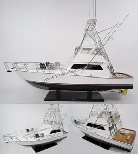 VIKINGG 47木制运动游艇模型-木制现代游艇-越南手工艺品