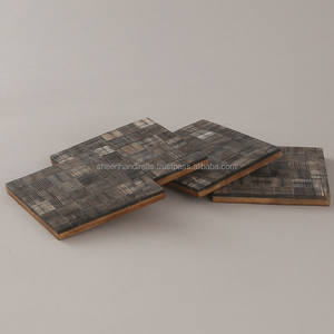 Dessous de verres en corne, os et bois, décoration de table, guerre - Product Image 4