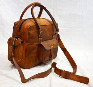 Genuine Leather <b>Travel</b> <b>Bag</b> in Wholesale From India Leather <b>Bags</b> in Bulk High Quality Leather <b>Bags</b> - Product Image 2